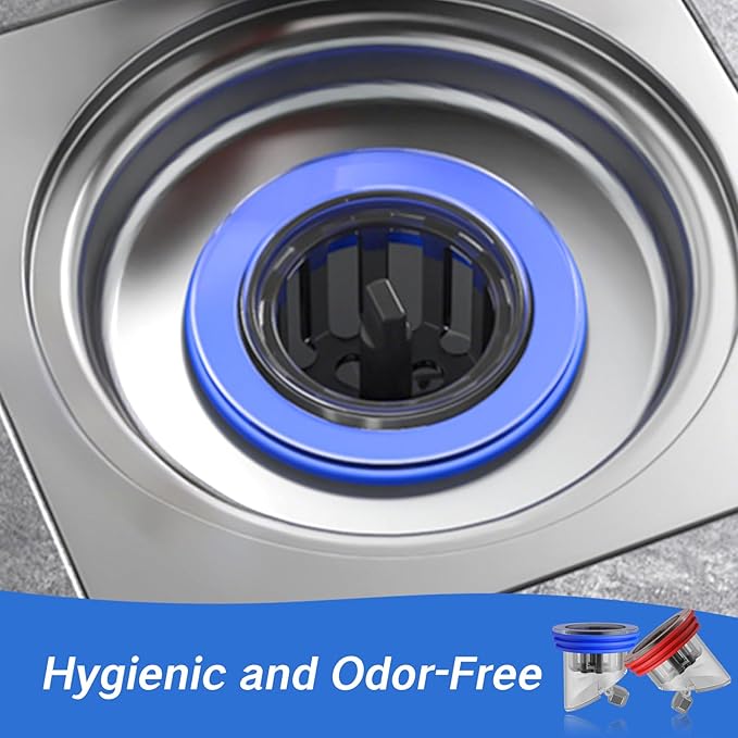 NIIIYTYB 2PCS Drain Backflow Preventer Anti Odor Shower Valve Odor Proof Floor Drain Stopper for Bathrooms Kitchens Deodorizing Copper Sewer Core Plug Anti Olores Smell Stopper (1.3''-1.77'')