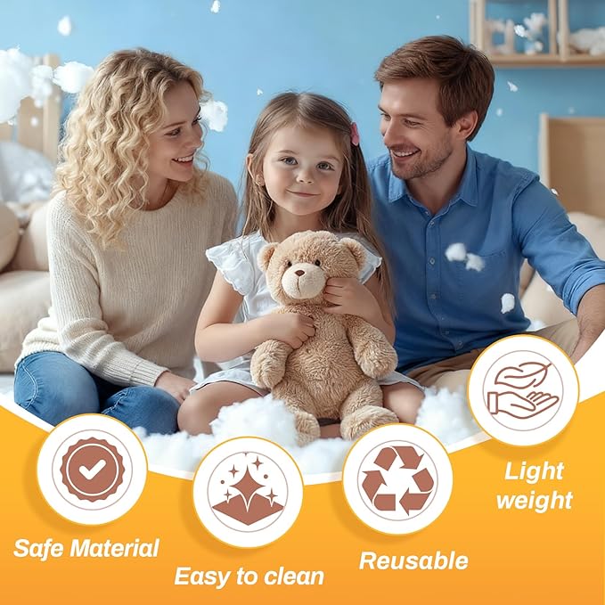 RAINFLOW 7.05oz Polyester Premium Fiber Fill - Polyester Fiber Fill,Stuffing for Pillow,Small Dolls,Cushion,Craft and Stuffed Animals,Polyfill Stuffing for DIY Craft,Recyclable