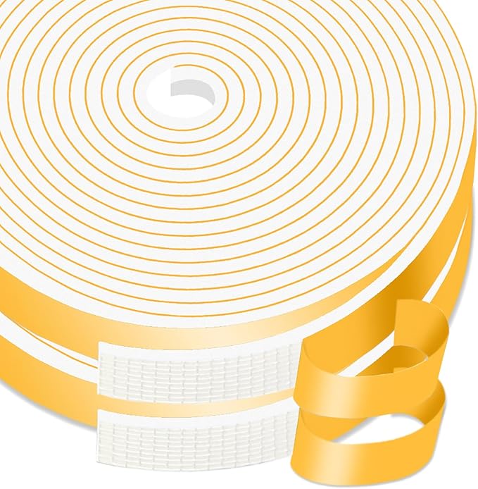 Weather Stripping Door Seal Strip,Weather Stripping,Door Seal Strip for Door Frame,Window(White,1/2 in x 1/8 in x 26Ft)