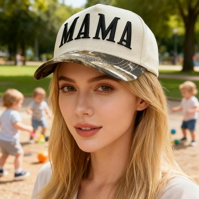 Womens Trucker Hat - with Mommin Embroidery Ponytail Fit - Mothers Day Great Gifts for Mom Wife Stepmom