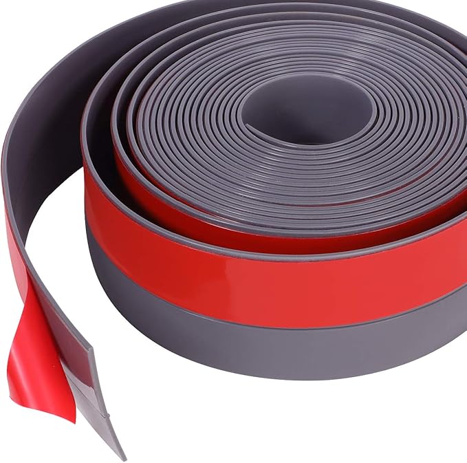 TORRAMI Wide Silicone Weather Stripping 3 inch Width 20 Feet Length, Draft Stopper Seal for Barn and Garage Door Under Bottom,Top, Sides, Grey