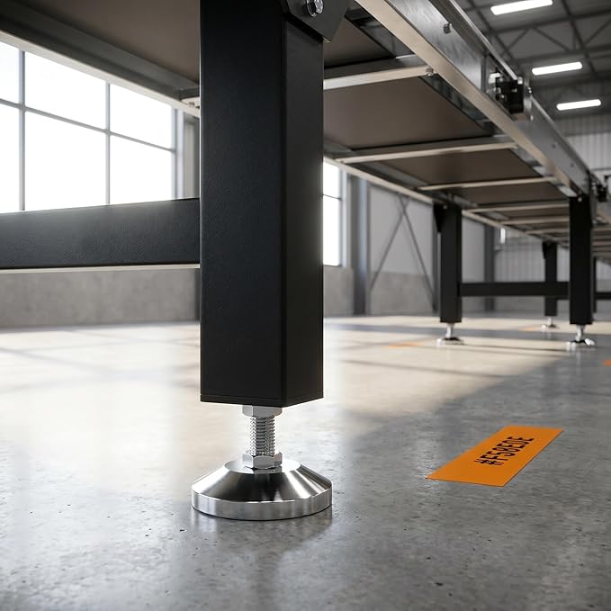 Machine Leveling feet, Heavy Duty Leveler Leg 3.15" Dia. Base, Leg Leveler M16 Thread, 3300 Lb Capacity,Capacity for Workbench, Machine, Cabinet (D80xM16x80,2 Pack,Silvery)