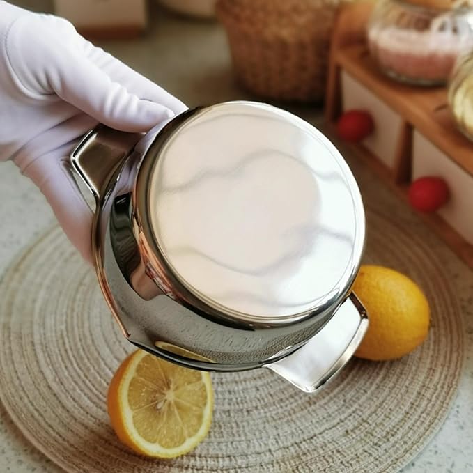 Lemon Orange Squeezer, Manual Juicer Stainless Steel Citrus Juicer Hand Press Lemon Squeezer with Bowl Juicer Strainer