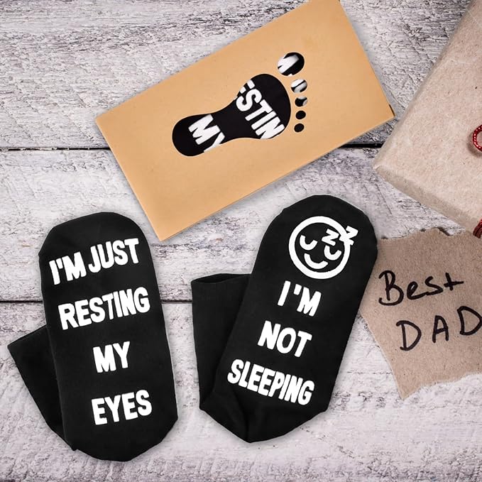 FilmHOO Birthday Gifts for Men Fathers Day Dad Gifts for Dad from Daughter Son Wife Easter Mens Funny Socks for Him