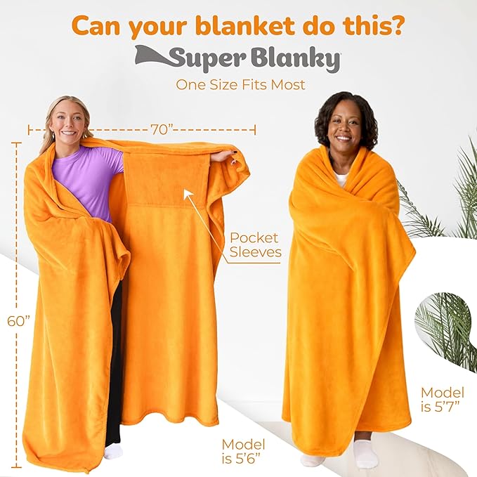 Super Blanky Wearable Blankets for Women, Adult Wearable Blanket Men, Mother's Day Gifts for Her, Wife Birthday Gift Ideas