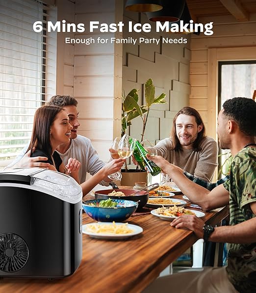 Nugget Ice Maker Countertop, Silonn Chewable Pellet Ice Machine with Self-Cleanin Function, 36lbs/24H Portable Ice Makers for Home Kitchen Officce, Black