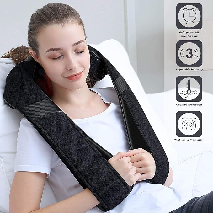 Mothers Day Gifts for Mom Wife Women, Fathers Day Dad Husband Men Gifts, Shiatsu Neck Back and Shoulder Massager with Heat for Pain Relief Deep Tissue, Birthdays, Valentine’s Day, Christmas gift