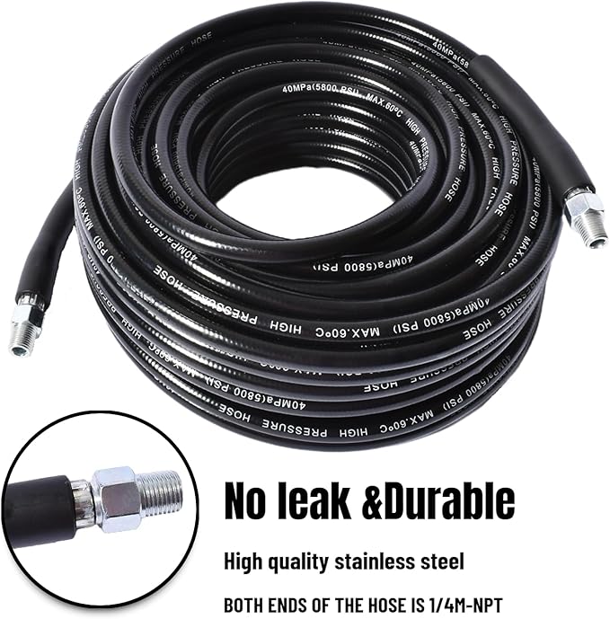 Sewer Jetter Kit for Pressure Washer 4000 PSI Drain Cleaner Hose 1/4 Female NPT,Button Nose,Pressure Washer Adapter,Button Hose Sewer Jetting Nozzle Pearl Corsage Pin Waterproof Tape with 2 Spanner