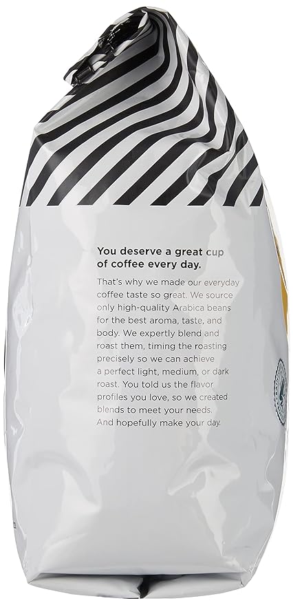 Amazon Fresh, Just Bright Whole Bean Coffee Light Roast, 32 Oz (Pack of 2)