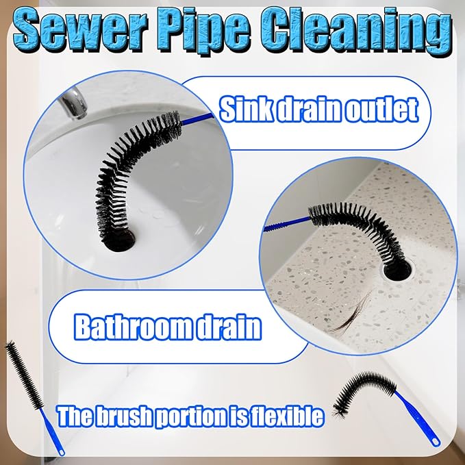 7 Pack Dryer Vent Cleaner Kit,Flexible Dryer Lint Brush Vent Cleaner，Dryer Cleaning Brush Vent Cleaner, Refrigerator Coil Cleaning Brush Clothes Trap Duct Remover, Household Cleaning Tools