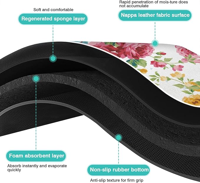 Coffee Bar Mat Accessories for Countertop Absorbent Hide Stain Rubber Backed Dish Drying Mats for Kitchen Counter Draining Pad Decor Gift (24x16in)