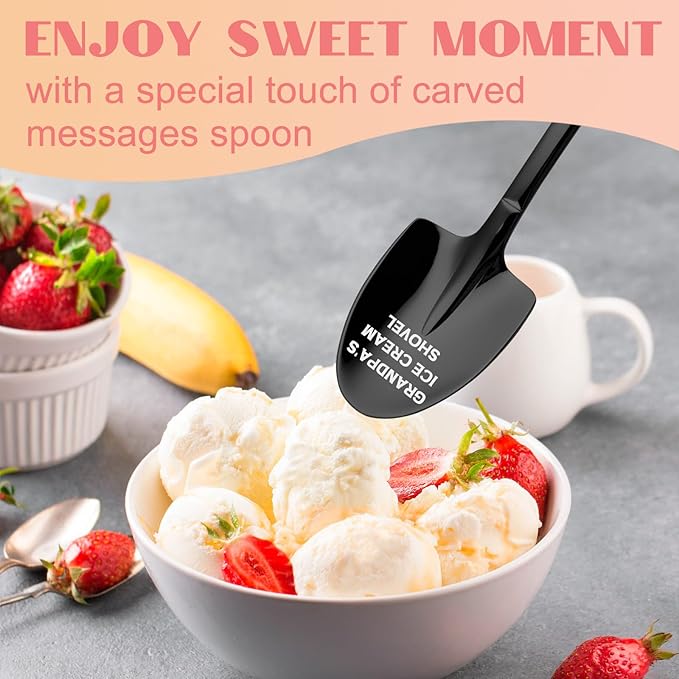 Grandpa Christmas Gifts Grandpa's Ice Cream Shovel Spoon, Unique Funny Gifts for Grandpa