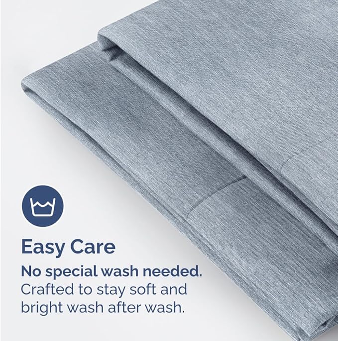 King Standard Pillow Cases Set of 2 - Ultra-Soft Hotel Quality Pillowcase Covers - Comfy, Cozy & Fade Free - Wrinkle Resistant - Machine Washable Pillow Protectors - 2 Piece Set - Heathered Blue