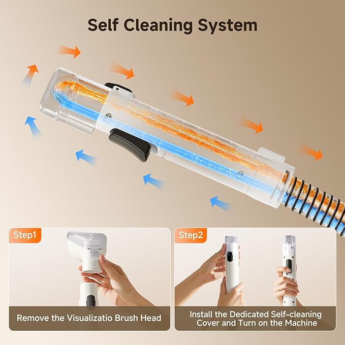 Uwant Upholstery Cleaner Machine with 18Kpa Suction Portable Carpet Cleaner Machine for Cars, Pets with Pet Pro Solution and Self Cleaning Tools Set of 1 for Spot, Rug, Couch