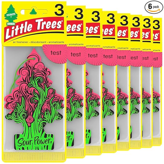 LITTLE TREES Car Air Freshener | Hanging Tree Provides Long Lasting Scent for Auto and Home | 24 Air Fresheners |Sour Power