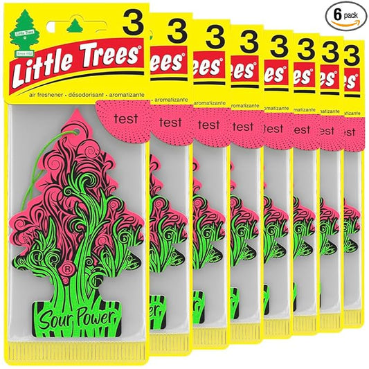 LITTLE TREES Car Air Freshener | Hanging Tree Provides Long Lasting Scent for Auto and Home | 24 Air Fresheners |Sour Power
