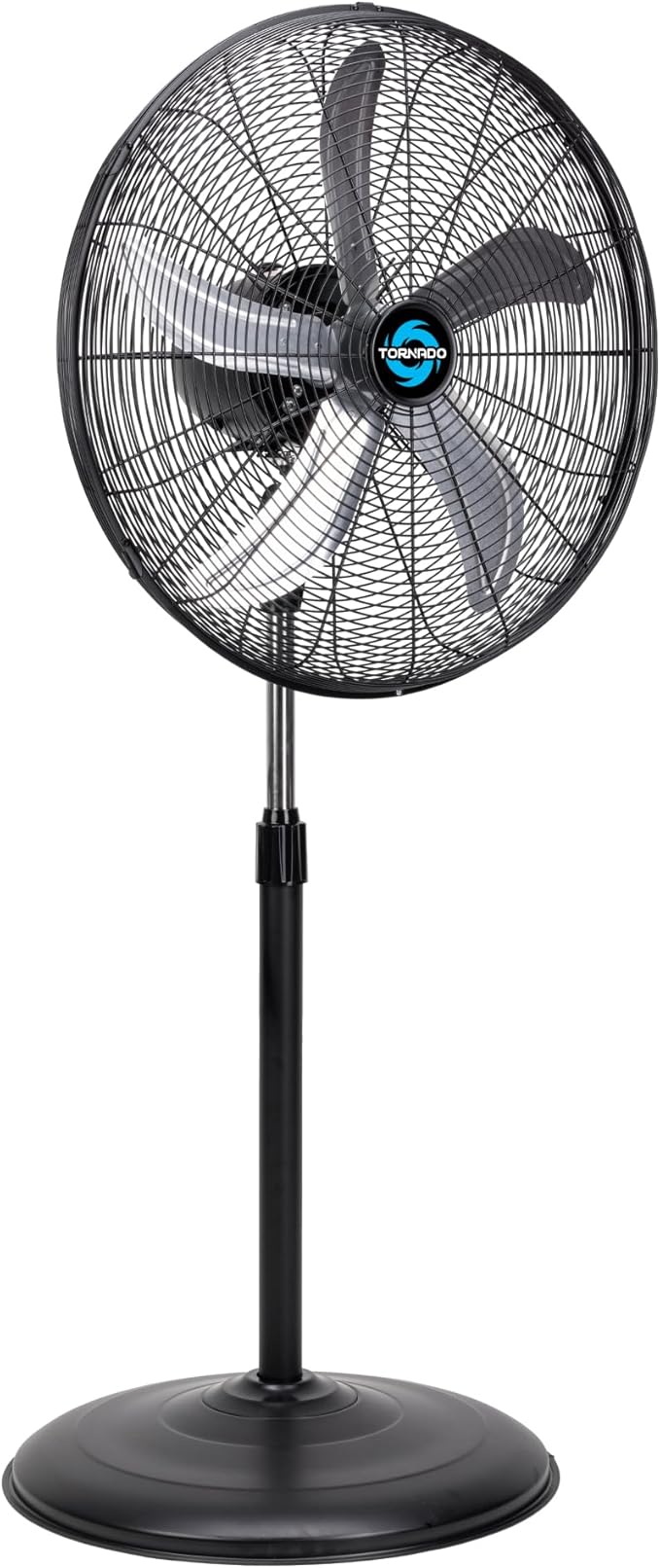 Tornado 20 Inch High Velocity Oscillating Pedestal Fan, 3-Speed, 5000 CFM, Commercial & Industrial, UL Listed, 1/6 HP Motor, 6.6 FT Power Cord