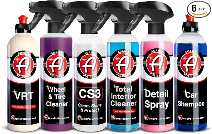 Adam's Essential Car Wash Kit (6-Item) - USA Made Auto Detailing Car Care Cleaning Kit for Car & Truck Lovers, Dads, Moms and DIYers - Our Products