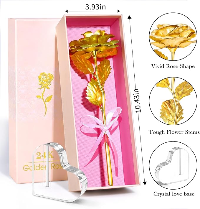 Mothers Day Mom Gifts for Women Grandma, Artificial Forever Birthday Flowers Galaxy Glass Eternal Roses with Heart Shaped Crystal Vase, Mother's Day Anniversary Wedding Rose Gifts for Wife Sister