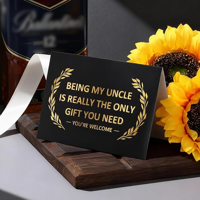 Uncle Gifts from Niece Nephew Uncle Birthday Gifts for Men Funcle Gift Ideas for Best Uncles from Kids Funny Promoted to Great Uncles Announcement Gift Box for Christmas, Happy Birthday, Fathers Day