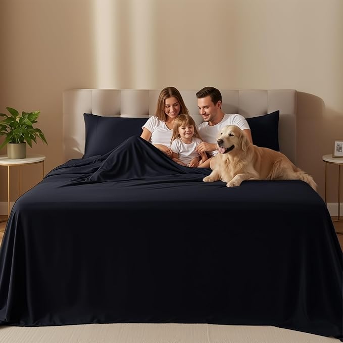 Utopia Bedding Twin Sheet Set – 3 Piece Bed Sheets for Twin Size Bed, Soft and Breathable Microfiber, Includes 1 Fitted Sheet, 1 Flat Sheet and 1 Pillowcase – Oeko Tex (Black)