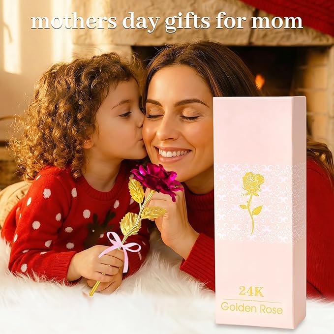 Mothers Day Mom Gifts for Women Grandma, Artificial Forever Birthday Flowers Galaxy Glass Eternal Roses with Heart Shaped Crystal Vase, Mother's Day Anniversary Wedding Rose Gifts for Wife Sister