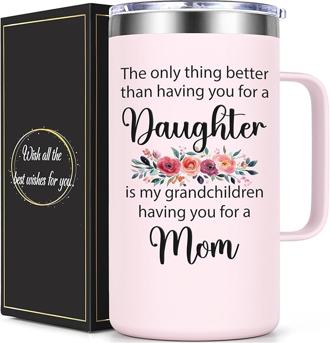 Lifecapido Daughter Gifts from Mom, 20oz Insulated Coffee Mug, Birthday Christmas Mothers Day Gifts for Daughter from Mom and Dad