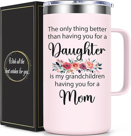 Lifecapido Daughter Gifts from Mom, 20oz Insulated Coffee Mug, Birthday Christmas Mothers Day Gifts for Daughter from Mom and Dad