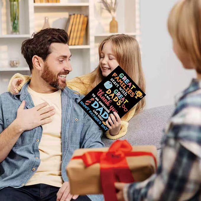 Colour Fathers Day Gift for Dad, Funny Father's Day Card Gifts from Daughter Son Wife Family, Father Gifts for Dads