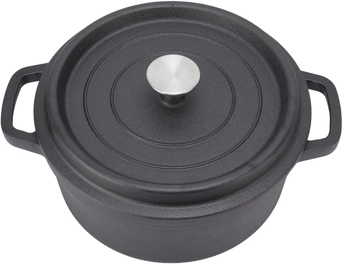 AYNEFY Large Cast Iron Pot 30cm Dual Loop Handle Stew Pot Premium Material Dutch Oven Pot Present for Cooking Enthusiasts, AYNEFYxhue503bg1