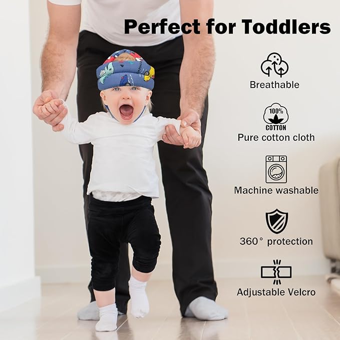 Baby Head Protector Baby Helmet for Crawling Walking, No Bumps Safety Head Adjustable Protective Cap for Walking, Playing (Style 6)