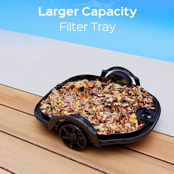 WYBOT A1 Cordless Pool Vacuum Robot for Above Ground Pool, Tech Grey | Dual-Layer Filtration, Strong Suction, 130 Mins Runtime, Cleaning up to 1,100 Sq. Ft., 4 Cleaning Modes