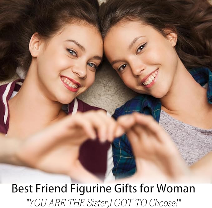 Best Friend Birthday Gifts for Women, Hand-Painted Friendship Figurines, Sister Gifts, Meaningful Presents for Birthday, Christmas, Sister’s Day