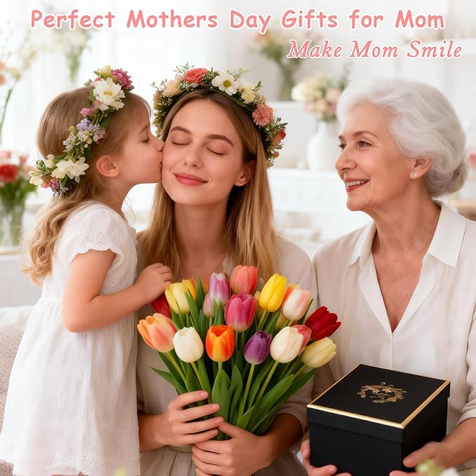 Mothers Day Birthday Gifts for Mom from Daughter Son - 14Oz Funny Best Mom Mug with Gold Print, Unique Pink Marble Coffee Cup with Lid Spoon Greeting Card, Happy Moms Gifts Idea, Luxury Gift Boxed Set