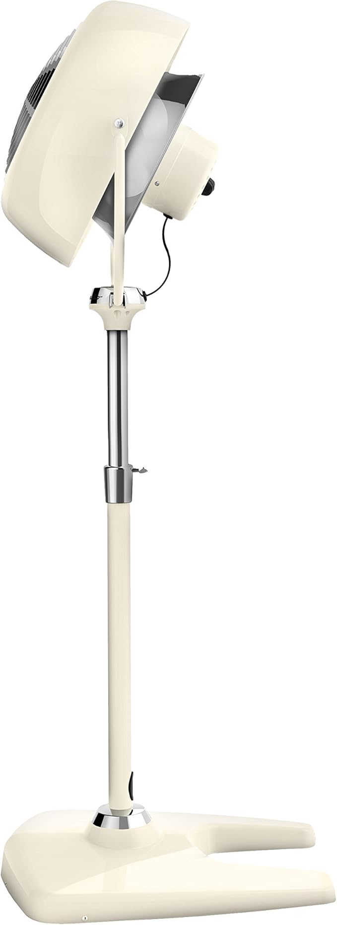 Vornado VFAN™ Sr. Pedestal Fan, Vintage Metal Standing Air Circulator, 3 Speeds, Adjustable Height 42-55 in, Tilt Head, Circulator for Bedroom, Home, Cooling, Retro Electric Floor Fan, Vintage White