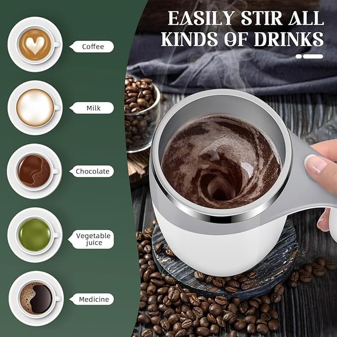 Self Stirring Coffee Mug, Magnetic Automatic Self-Stirring Coffees Mug, 2025 New Automatic Automati Stirring 12.85oz Coffee Mugs (coffee)