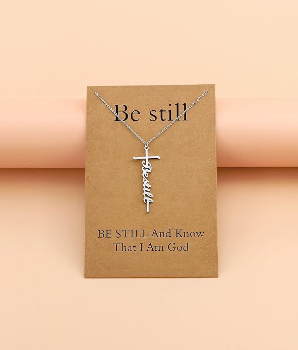 Lcherry Faith Cross Pendant Necklace for Women Religious Christian Jewelry Mother's Day Gifts for Women