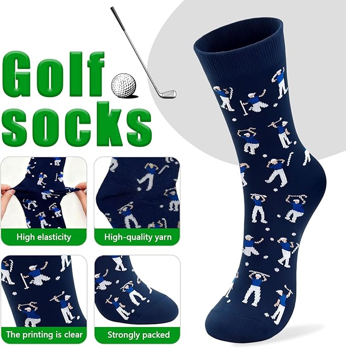 Golf Socks - Funny Annoyed Golfer Novelty Socks - Funny Golf Fathers Day Gift for Dad Husband Stepdad