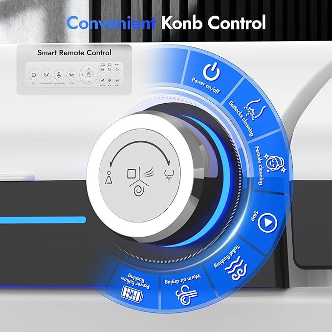 Elongated Smart Toilet with Bidet, Tankless Toilet with Auto Powerful Flush,Auto Open/Close, One Piece Toilet with Heated Seat, Warm Wash & Dryer, Built-in Aroma System,Japanese Toilets