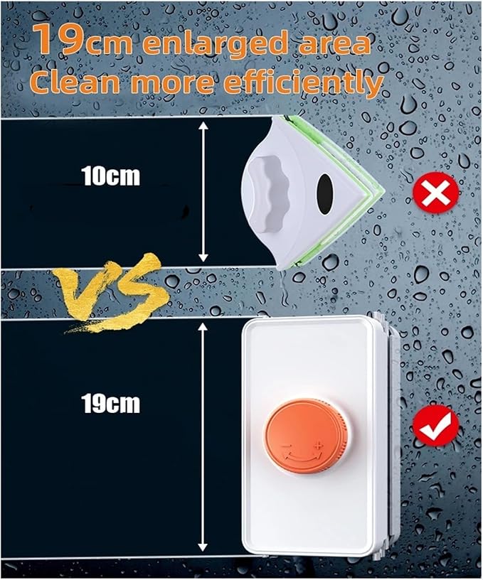 window cleaner tool, Magnetic Home Window Cleaner Brush Double With Telescopic Rod Super For Glass Cleaning Tools,for indoor outdoor(5-26mm With rod)