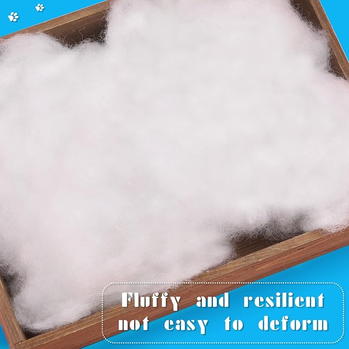 Jmuiiu 3.52lb Polyester Fill, Polyfill Stuffing, Premium Polyester Fiberfill Stuffing for Pillows, High Resilience Stuffing Fluff Fiberfill for Pillow Filling, Couch Cushion