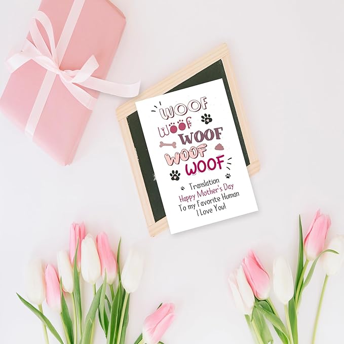 Ziwenhu Mother's Day Card from Dog,Funny Mothers Day Card for Women,Cute Dog Mothers Day Gifts for Mom,Happy Mother's Day