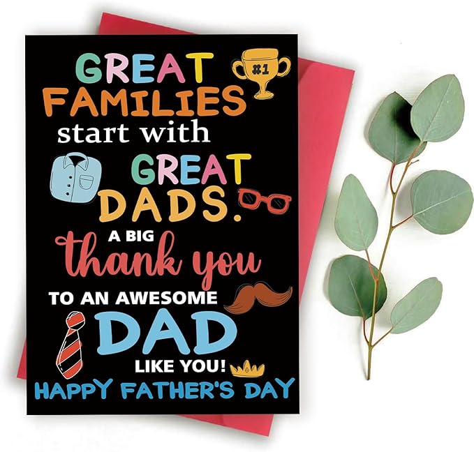Colour Fathers Day Gift for Dad, Funny Father's Day Card Gifts from Daughter Son Wife Family, Father Gifts for Dads