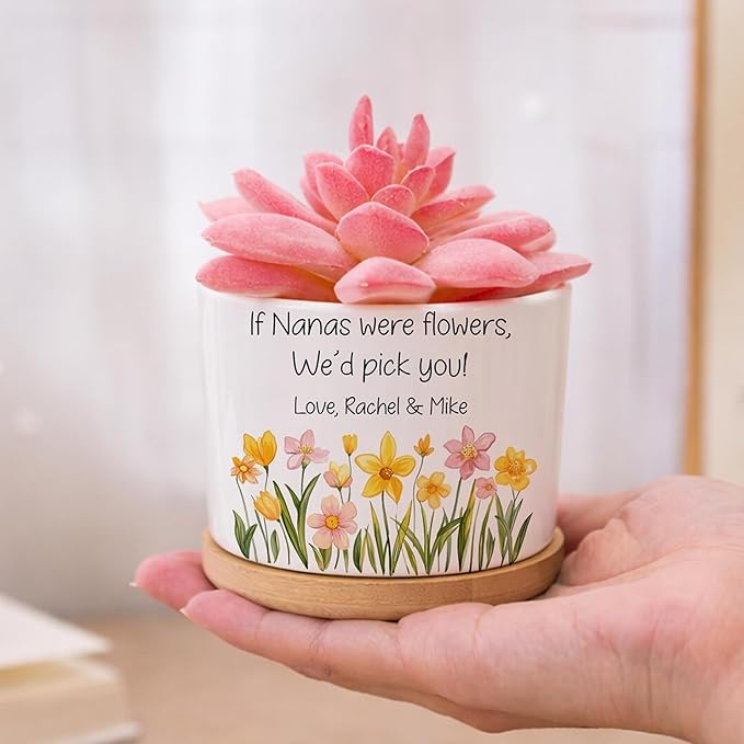 Personalized Floral Mom Plant Pot, Custom If Moms were Flowers, We'd Pick You! Plant Pot with Kids Names, Custom Grandma Gift, Gifts for Mimi, Gigi