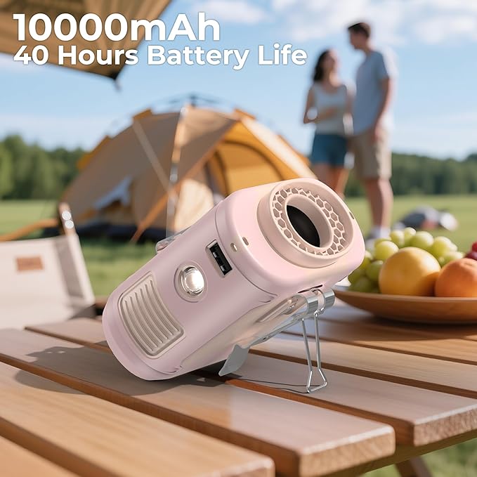 AMACOOL Portable Waist Fan Clip On, Father's Day Gifts for Dad Husband, 10000mAh Rechargeable Wearable Shirt Fan, Powerful Belt Fans, Birthday Gifts for Women Jobsite Travel Camping Essentials 2026