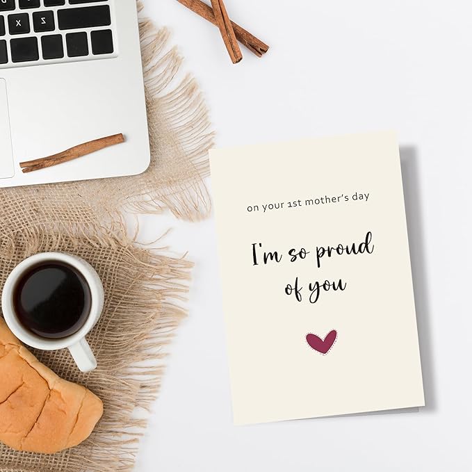 First Mother's Day Card, Mothers Day Card for New Mom, 1st Mother's Day Card, On your 1st Mother’s Day, I’m So Proud of You