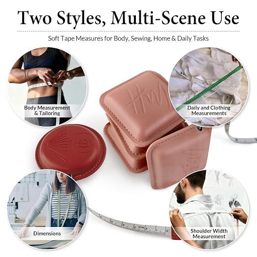 Custom PU Leather Tape Measure – Measuring Tape for Tailoring, Home, and DIY Projects, Personalized Logo Option (100)