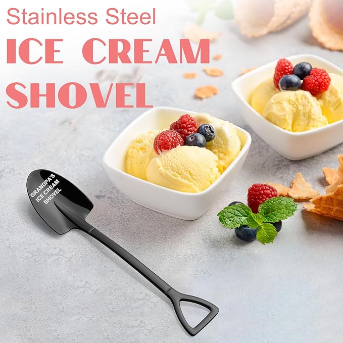 Grandpa Christmas Gifts Grandpa's Ice Cream Shovel Spoon, Unique Funny Gifts for Grandpa