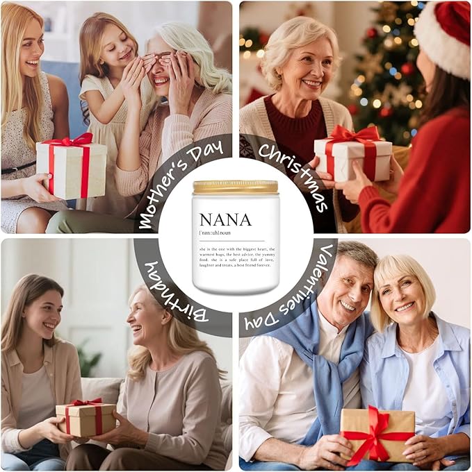LEIOH Gifts for Nana from Grandkids,Nana Christmas Birthday Gifts,Great Grandma Gift, Best Grandma Gift for Mothers Day Lavender Jar Candle