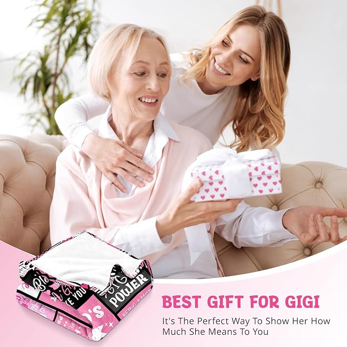 Gigi Gifts for Grandma - World's Best Gigi Ever Gifts on Christmas Mothers Day Birthday - Birthday Gift for Grandma from Grandkids Unique - Gigis Life Blanket 50"x60"